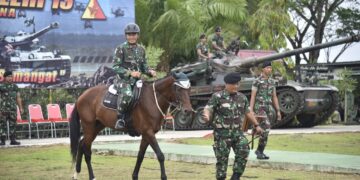 Kunjungan Perdana Pimpinan Tertinggi Kodam VI/Mlw di Satuan Batalyon Kaveleri 13/SL 