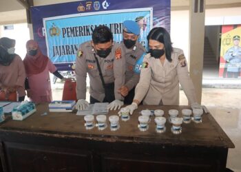 Polres Bontang Lakukan Tes Urine Dadakan