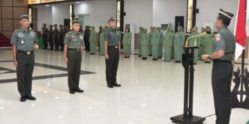921 Prajurit dan 50 PNS di Lingkungan Kodam VI/Mlw Naik Pangkat