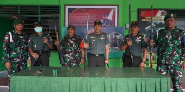 Amankan Lima Pucuk Senjata Api Rakitan Jenis Penabur, Warga Perbatasan Serahkan Secara Sukarela