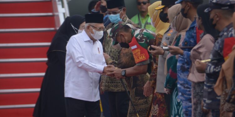 Pangdam VI/Mlw Sambut Kedatangan Wakil Presiden RI di Kalsel