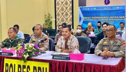 Bahas Pengamanan Lebaran, Sekda PPU Ikuti Vicon Vicon Rakor Linsek Binopsnal Bersama Kapolri