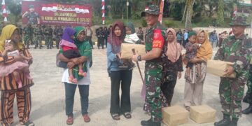 Satgas TMMD Ke 116 Kodim 0907/Trk Beri Pelayanan Kesehatan Gratis Selama TMMD Berlangsung