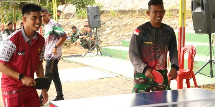 Perkuat Sinergi, Brimob Batalyon C Pelopor Dan Batalyon Kaveleri 13 Satya lembuswana Olahraga Bersama