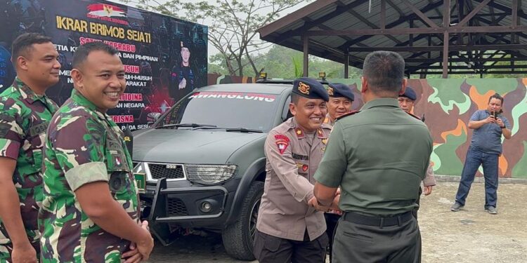 Batalyon B Pelopor Sambut Hangat Kunjungan Danrem 091/ASN