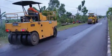 Jalan AW Syahrani Akhirnya Diaspal, PUPR  PUPR Kutim Gandeng Pihak Ketiga