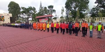 Dandim 0909/KTM Letkol Inf Adi Swastika Jadi Inspektur Upacara Apel Siaga Pencegahan Karhutla