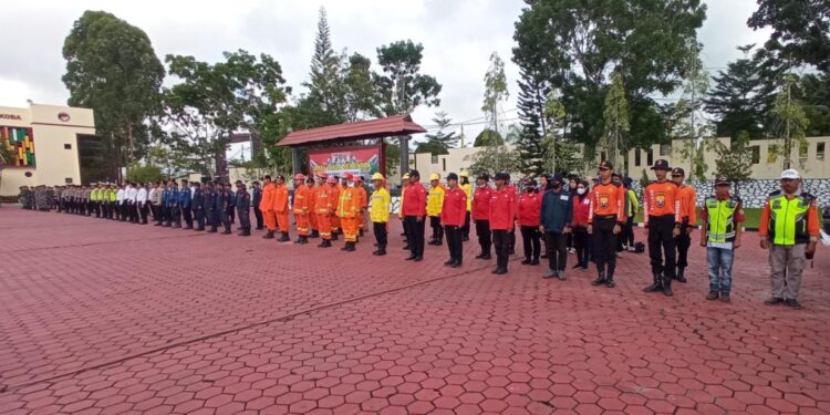 Dandim 0909/KTM Letkol Inf Adi Swastika Jadi Inspektur Upacara Apel Siaga Pencegahan Karhutla