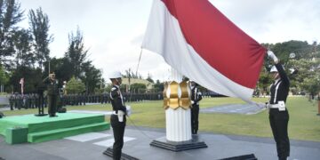 Upacara Peringatan HUT RI Ke-78 di Makodam VI/Mlw Berlangsung Khitmad