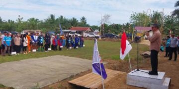 Pertandingan Sepak Bola dan Voli Sambut HUT Ke- 78 RI di Kaliorang Dibuka Bupati