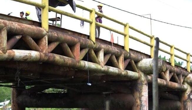 Progres Perbaikan Jembatan Sambera di Kukar Mulai Dikerjakan