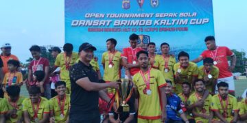 Jiggy-Jig FC Juarai Open Tournament Sepak Bola Dansat Brimob Kaltim Cup 2023, Ini Pesan Dansat Brimob