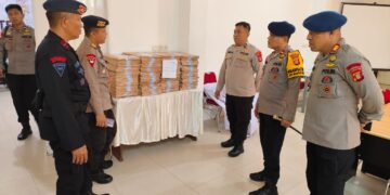 Danyon Brimob B Pelopor Pimpin Patroli dan Pengecekan Kesiapan Pemilu