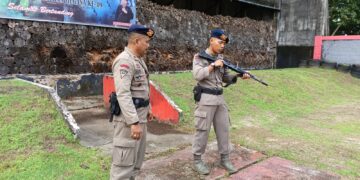 Satgas Tindak Brimob Kaltim Menjamin Keamanan Tahapan Pemilu 2024 