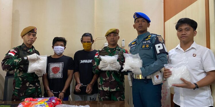 Yon Arhanud 8/MBC Berhasil Gagalkan Penyelundupan 7 Kilogram Sabu di Nunukan