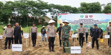 Polri Luncurkan Gugus Tugas Ketahanan Pangan di Mako Brimob Km 13 Balikpapan, Polda Kaltim Dukung Ketahanan Pangan Nasional
