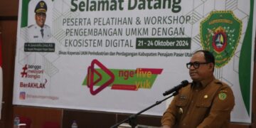 Perluas Jangkauan Pasar UMKM, KUKM Perindag PPU Gelar Pelatihan Digitalisasi dan Launching Program “Nge Live Yuk!”