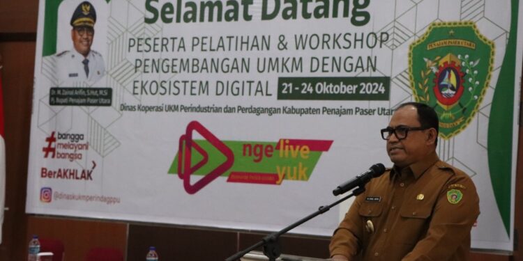 Perluas Jangkauan Pasar UMKM, KUKM Perindag PPU Gelar Pelatihan Digitalisasi dan Launching Program “Nge Live Yuk!”