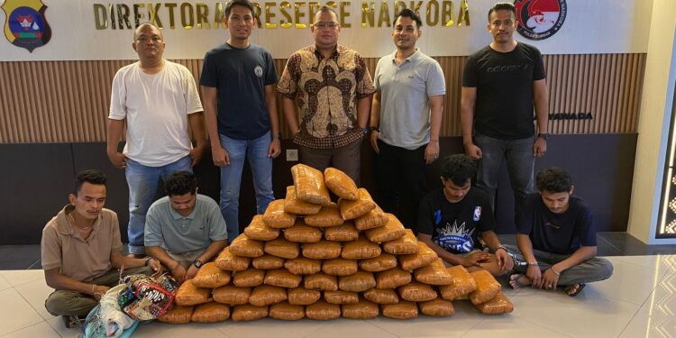 Polisi Gagalkan Peredaran 47 Kilogram Ganja di Sumatera Barat, Empat Tersangka Diamankan