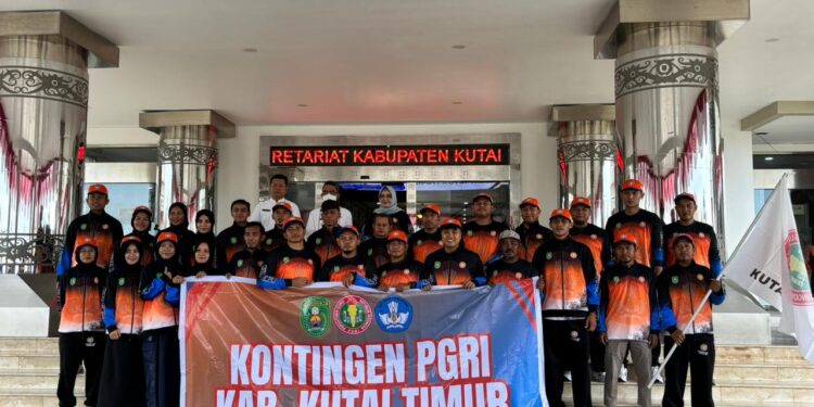 Kutim Lepas Kontingen Porseni PGRI 2025: Bupati Tekankan Kekompakan, Target Tiga Besar Dibidik